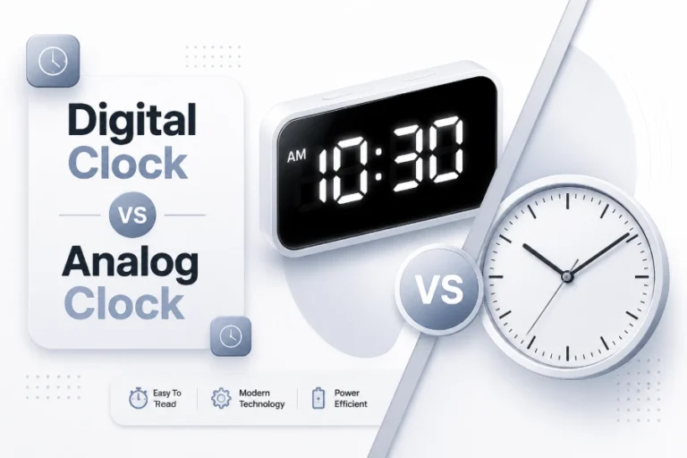 Digital Clock vs Analog Clock: Differences, Benefits, and Uses